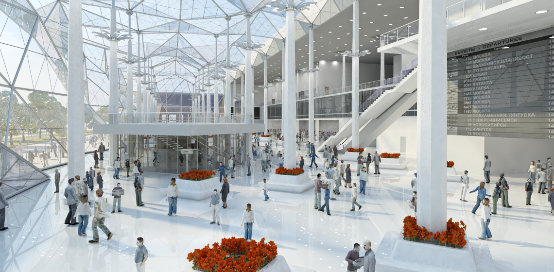 Concept design for Terminal B Sheremetyevo airport, Moscow, Russia